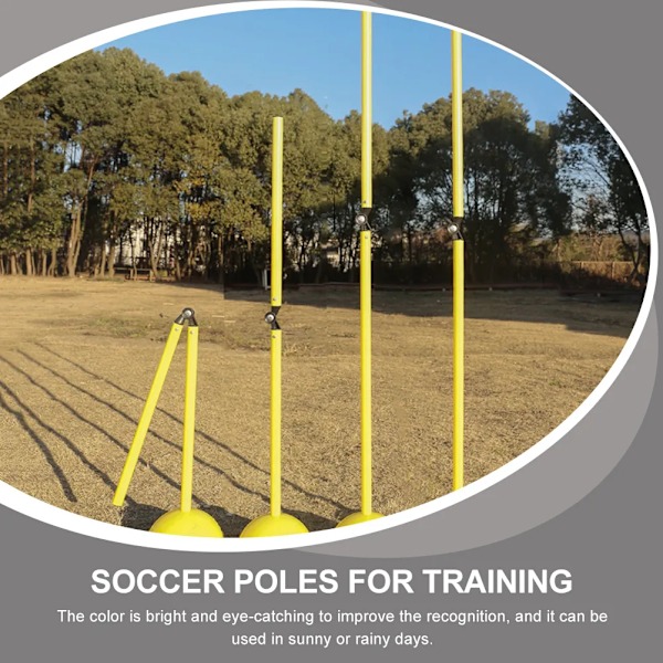2 st Fotboll Träningsstång Häckningsskylt Agility Stänger för Utrustning Verktyg Abs Tillbehör