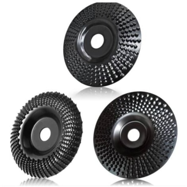 Slibeskiver til træ 125 mm, 3 skiver til formning, slibning og skæring. Slibeskive til vinkelsliber