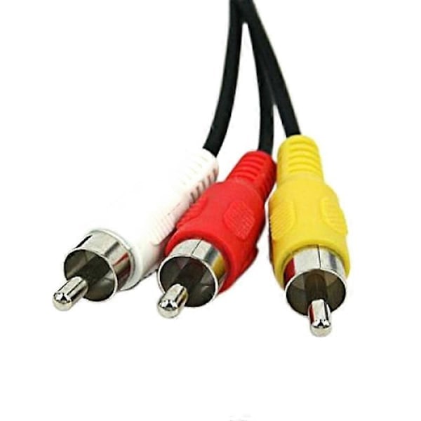 USB til 3RCA Audio Video A/V Videokamera Adapterkabel til TV Mac PC Værktøj Sort