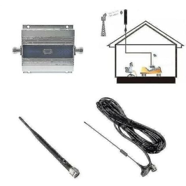 GSM 900MHz Signalforstærker Repeater 2G 3G 4G Mobilforstærker LTE DCS 1800 2100 Til Mobiltelefon - EU