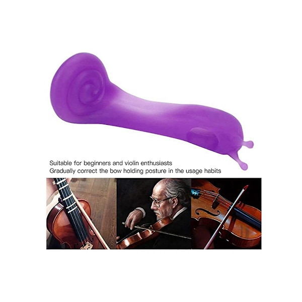 XJ-Snail Båggrepp Violinbågehållare Bågstativ Båggreppstränare - (lila)