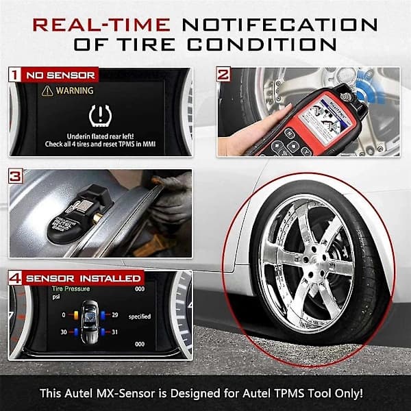 Programmerbar Mx Sensor 315mhz+43hz 2 I 1 Dæktrykssensor Mon System Redigerbar