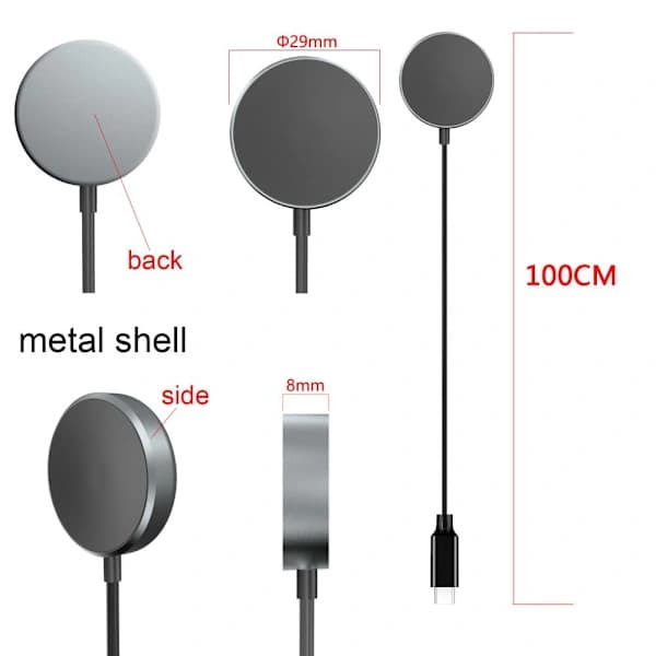 PD-laderholder USB-kabeldokk Hurtigladekabelstasjon