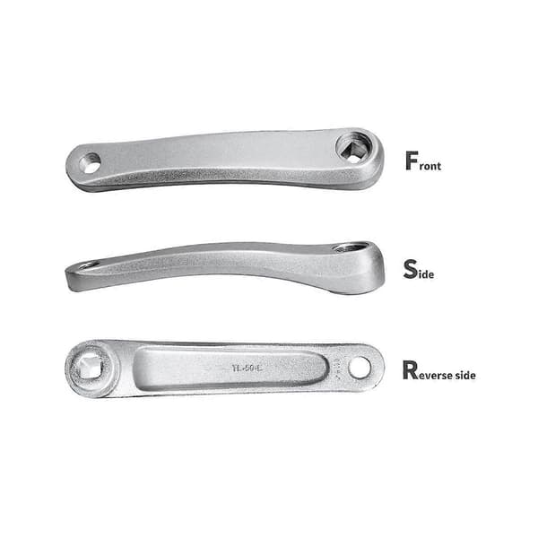170mm Crank Arm Mountain Bike Left Side Crank Diamond Hole Crankset Handle Part Replacement Black