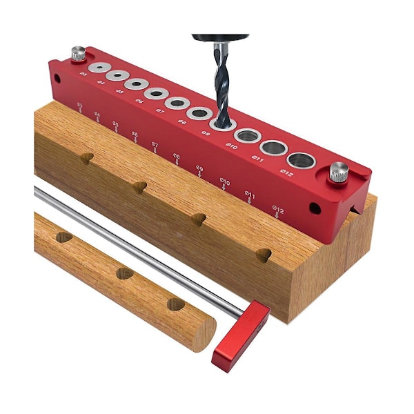 XJ-3-12mm Vertikal Lommehul Jig Træbearbejdning Dyvel Boreguide Selvcentrerende Bor Bit Guide Jig Po