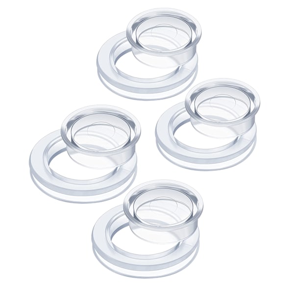 XJ-4 st Silikon Uteplatsbord Paraplyhålsring Plugg och Lock Set för Glas Utomhus Uteplatsbord Däck Trädgård, 2 Tum (Klar)