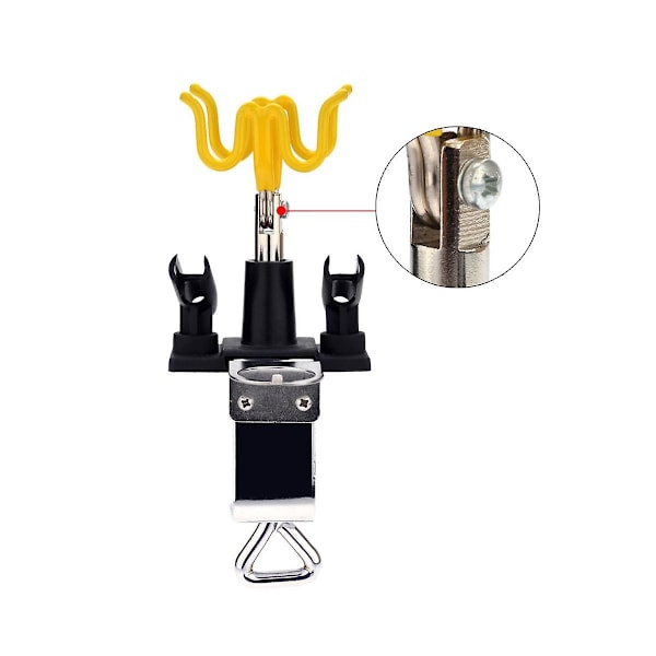 XJ-Airbrush Holder Clamp-on Stativsett 4 Feste Airbrush Bordplate Benkestasjon For Airbrush Svingbar Tilt