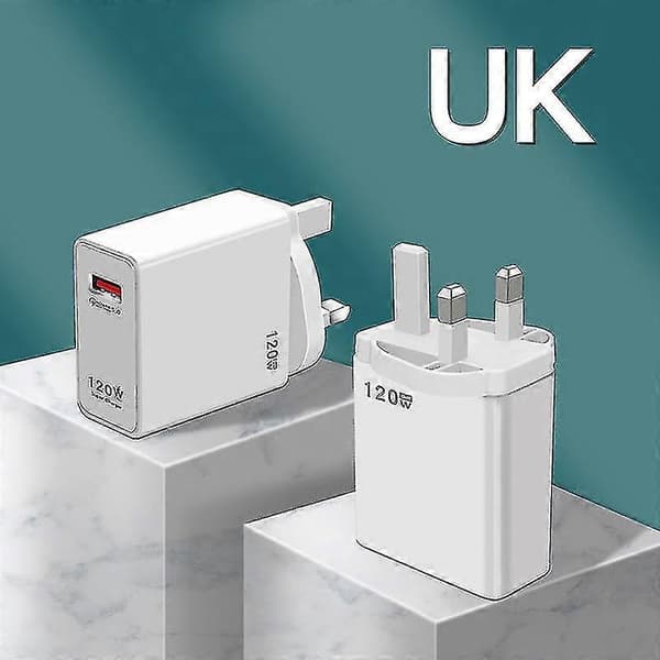 120W Hurtigoplader USB-oplader Strømadapter til iPhone Xiaomi Samsung US