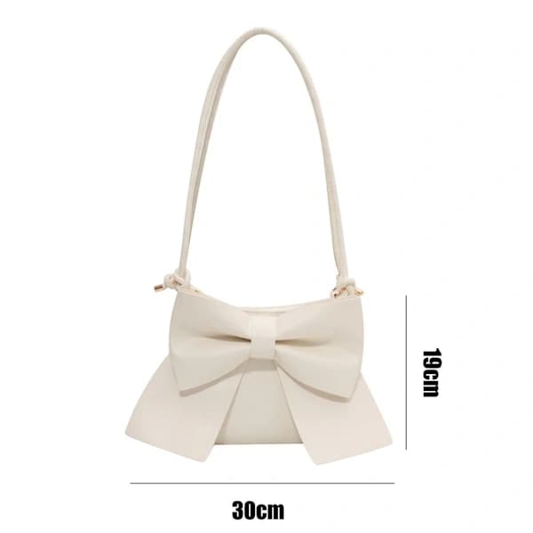 Kvinner Bowknot PU skulderveske rosa