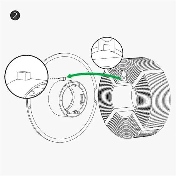{xjxj}Til Bambu Lab 3D-printer Højtemperaturmaterialeholder Genanvendelig spole til ABS ASA PA6-GF ABS-GF Fil
