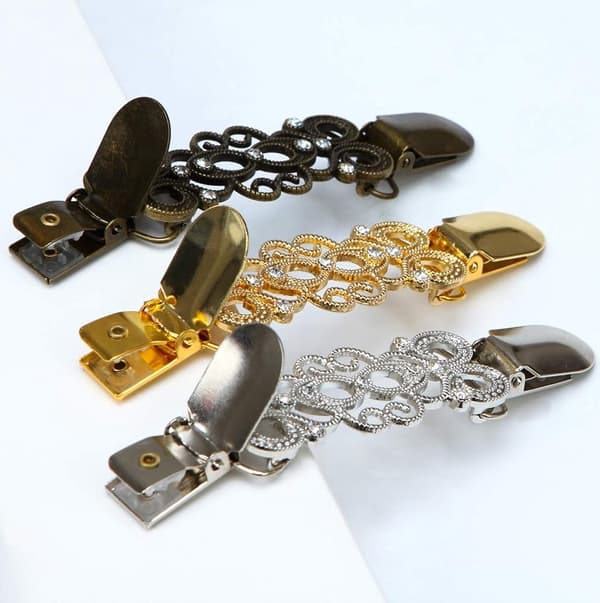 Vestklips, genser krage skjerfklips, sklisikker fast spenne, for kvinner jenter, 4 stk