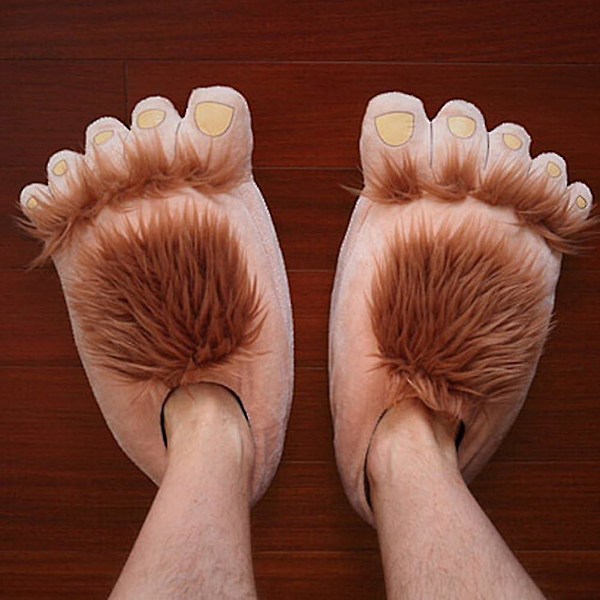 Unisex Vuxen Tofflor Toffelskor Bigfoot Plyschtofflor Varm Vinterpresent 36 42