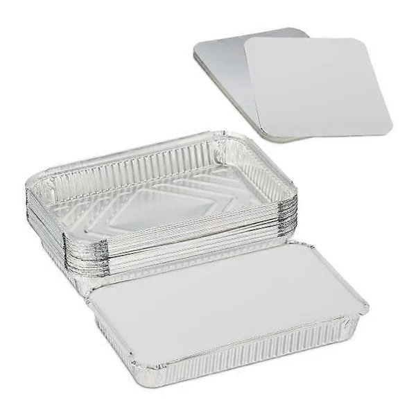 Aluminiumformar med lock 25-pack