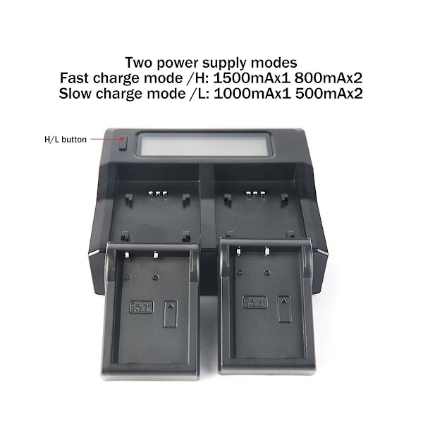XJ-Enel9 Kamerabatteri Dobbel Lader LCD Digital Lader For D40x D60 D3000 D5000 Lader EU Plugg