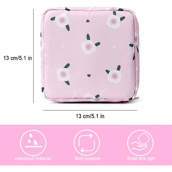 2 stk. Hygiejnebind Opbevaringspose, Menstruationskop Pose, Bærbar Hygiejnebindpose i Nylon