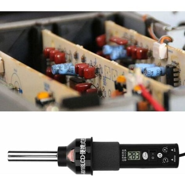 LCD 220V 450W Elektronisk Justerbar Varmluftpistol for IC SMD BGA Loddestasjon