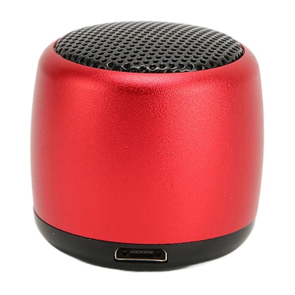 XJ-Mini Bluetooth-kaiutin, järeä subwoofer, USB-ladattava, metallinen, kannettava, langaton kaiutin puhelimelle, tabletille, PC:lle, punainen