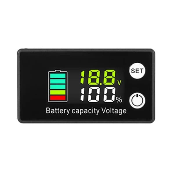 Batterikapacitetsindikator Spänningsmätare VIT Vit[XJ]