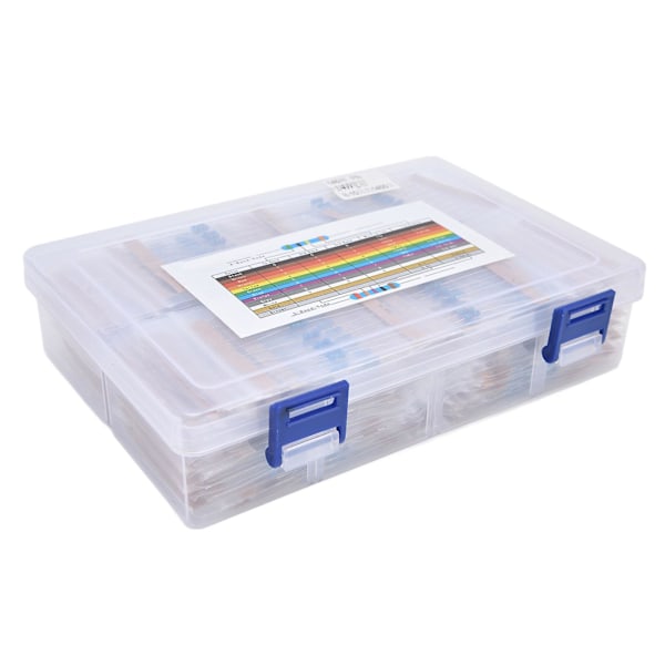 XJ-Metallfilmsresistor-kit 1450 st. Sortiment 1/4W 1 till 1MΩ för DIY-experiment