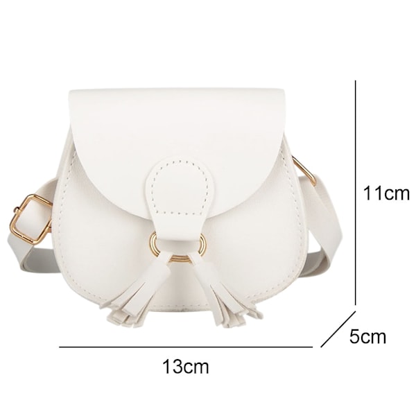 XJ-Flickläder Crossbody-väska med tofs Flickväska