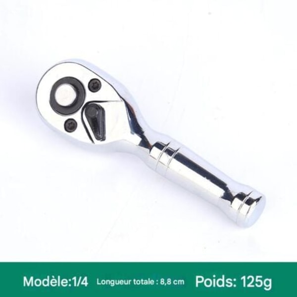 3 minikokoista, käännettävää räikkäavainsarjaa 1/4'-3/8'-1/2', 72-hampainen räikkäavain, autonkorjaustyökalut