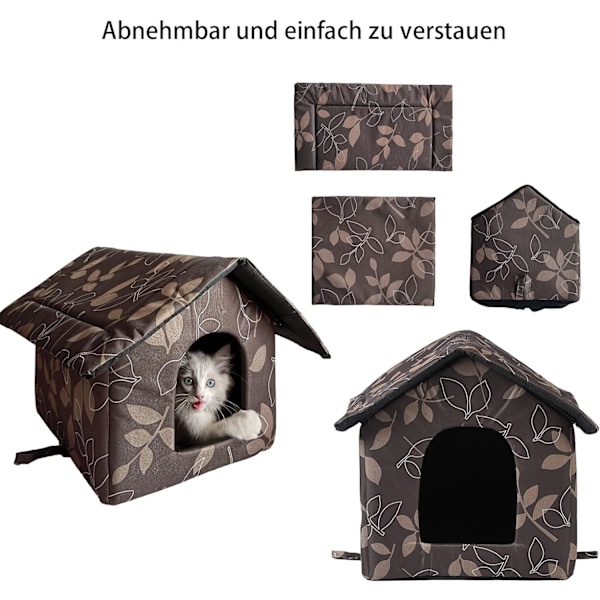 XJ Utomhuskatthus, vintertålig utomhuskoja för katter (L)