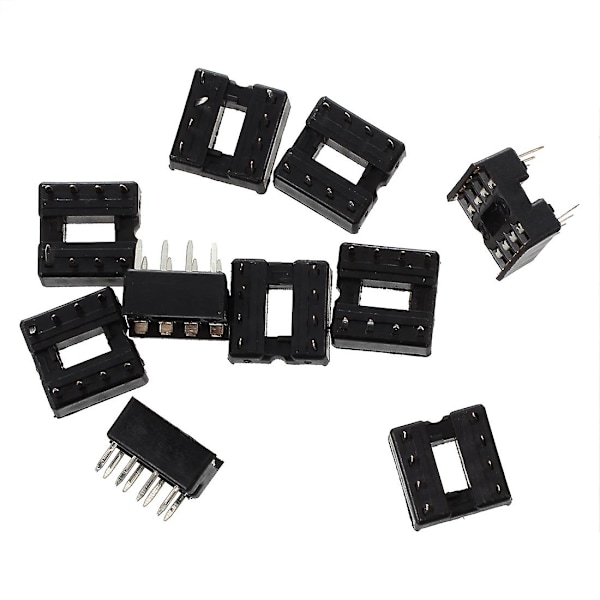 XJ-10 X 8-Pin DIP IC Socklar Adapter Lödtyp Sockel