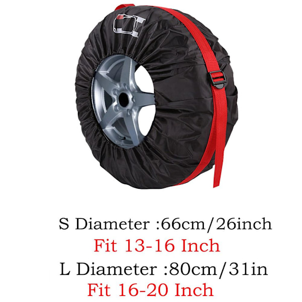 XJ-4stk/lot Dekkpose Oppbevaringsposer L1 1 L