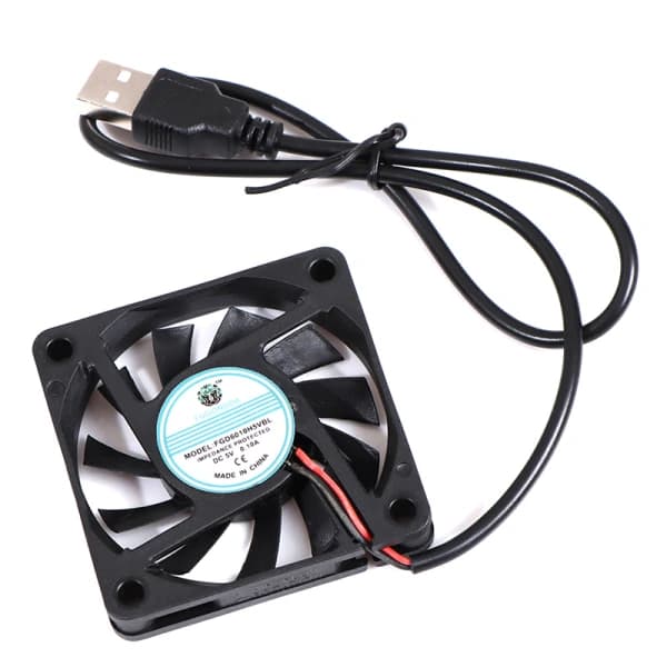 DC 5V USB børsteløs muffeventilator Fen Computer PC Silent Coole Sort 6cm Sort 6cm