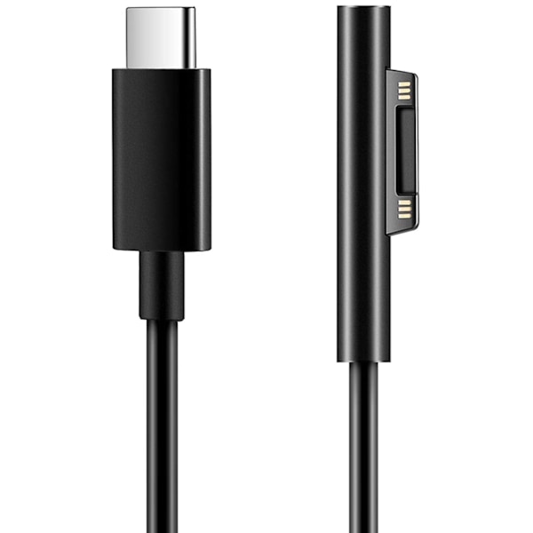 XJ-2x Ladekabel for Surface Connect til USB C, kompatibelt med Surface Pro 3/4/5/6/7, Surface Laptop