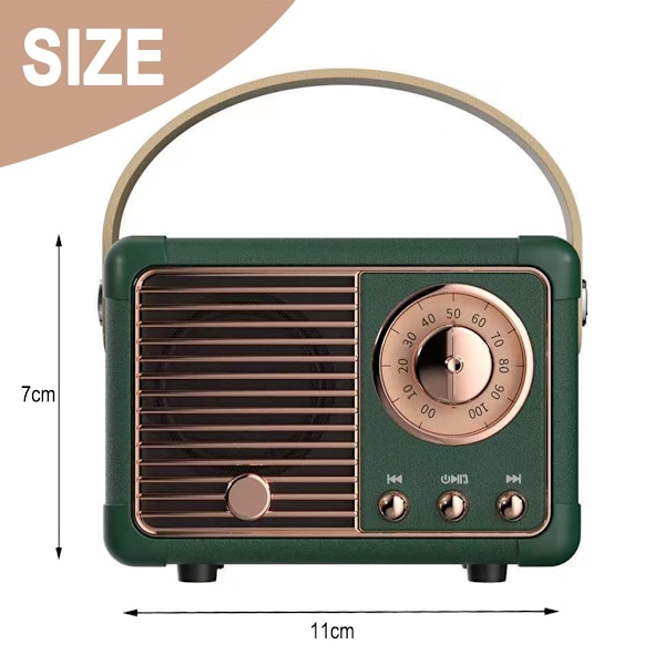 XJ-Retro Bluetooth-högtalare, vintage-dekor, liten trådlös Bluetooth-högtalare, söt gammaldags stil
