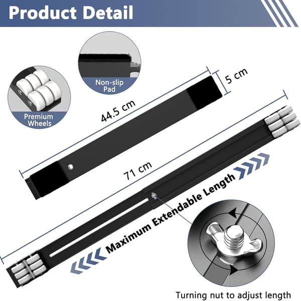 Washing machine base with brake, adjustable, washing machine, tumble dryer, refrigerator, load 300 kg, white White
