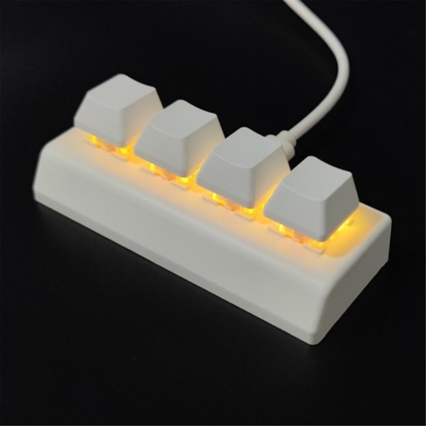 XJ-4 Taster Programmerbart Tastatur Rød Bryter Ctrl C V Enter Mini Mekanisk Tastatur Støtter Nkro For Gaming