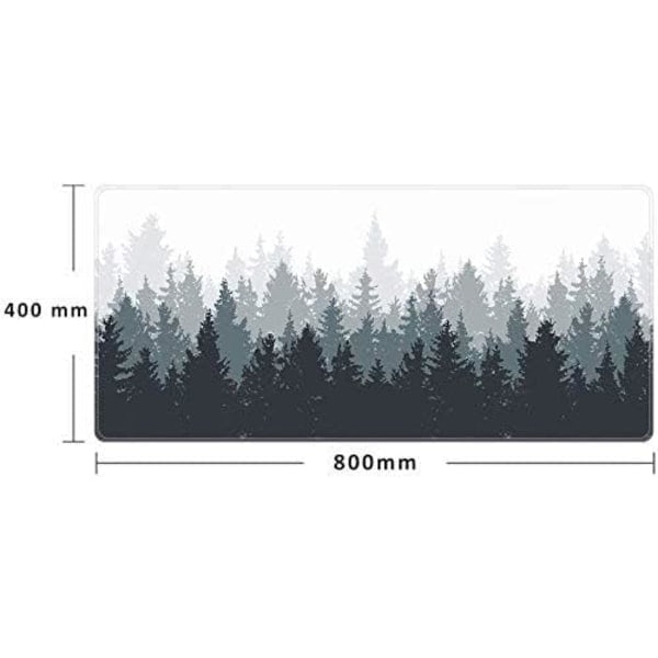Stor gamingmusmatta 800 x 400 mm XXL tangentbordsmusmatta, halkfri gummerad vattentät yta, utökad skrivbordsunderlägg