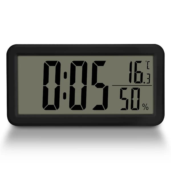 15 cm Digital LED Väggklocka - Väckarklocka med Tydlig Display