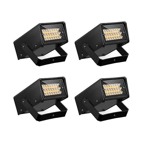 4 Stycken Strob Party Lights, Starka LED Strob Lights Mini Party Lights Justerbar Blinkhastighet Con