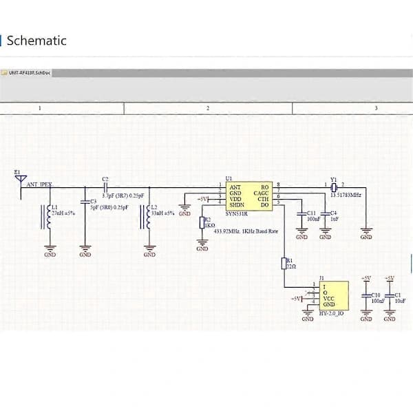 【xj】RF433R Trådløs RF-mottaker RF-ENHET 433MHz Mottaker
