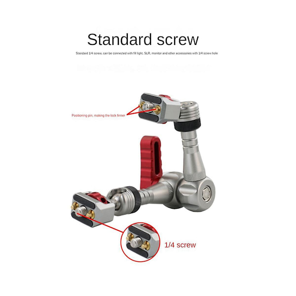 XJ-Aluminiumlegering V-s-006b Arm Mobiltelefon Rörelsekamera Universal Metall Första Vinkel Kamera Tillbehör