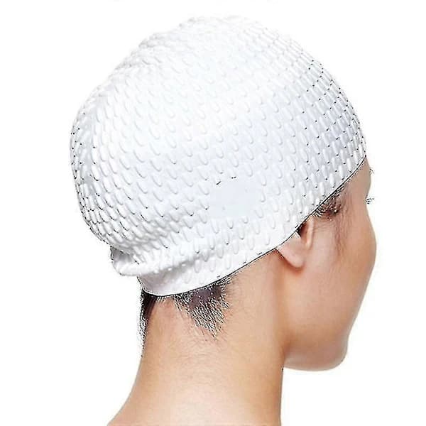 Vanntett badehette for langt hår - Rød nylon