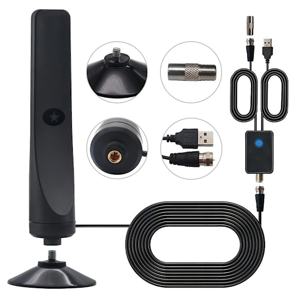 Rewave Antenne, Rewave Antenne, TV-antenne, Sugekopp-TV-antenne Plug and Play