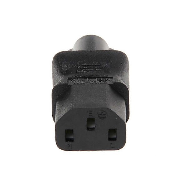 IEC 320 C13 Hun Til C6 Han 3-Pin Kløverblad Stik Konverter AC Strømadapter