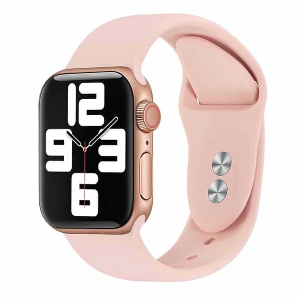 XJ-Apple Watch 38/40/41 1/2/3/4/5/6/7/8/SE Rosa Armband Silikon