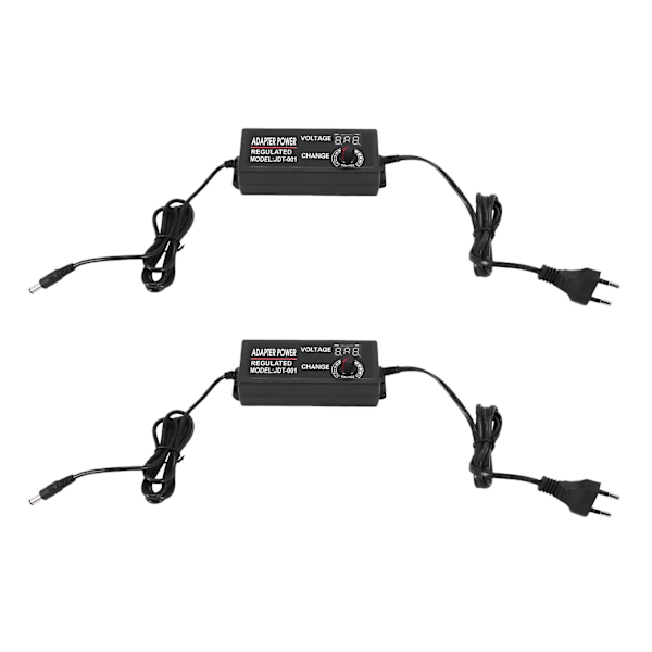XJ-2x 9-24v 3a 72w AC/DC Adapter Switchande Strömförsörjning Reglerad Strömadapter Display EU-kontakt Hög Kvalitet