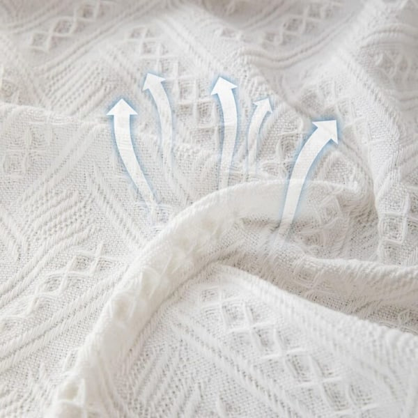 Multifunctional Sofa Towel Bedspread Large Size Sofa Cover 3 Seater 180X230cm White