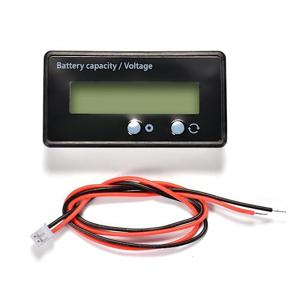 XJ-Lcd Batterikapacitetsmåler, vandtæt 12v/24v/36v/48v Blysyrebatteri Statusindikator