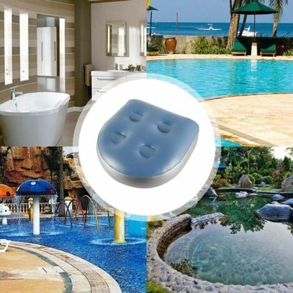 XJ-Badkuddesits, uppblåsbar kudde för spa och bubbelpool, spabadskudde för vuxna och barn