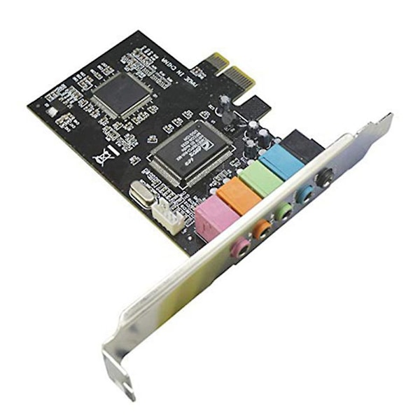 XJ-5.1 Internt Ljudkort För Windows 10 Med Lågprofilfäste, 3d Stereo Pci-e, Cmi8738 Chip 32/6