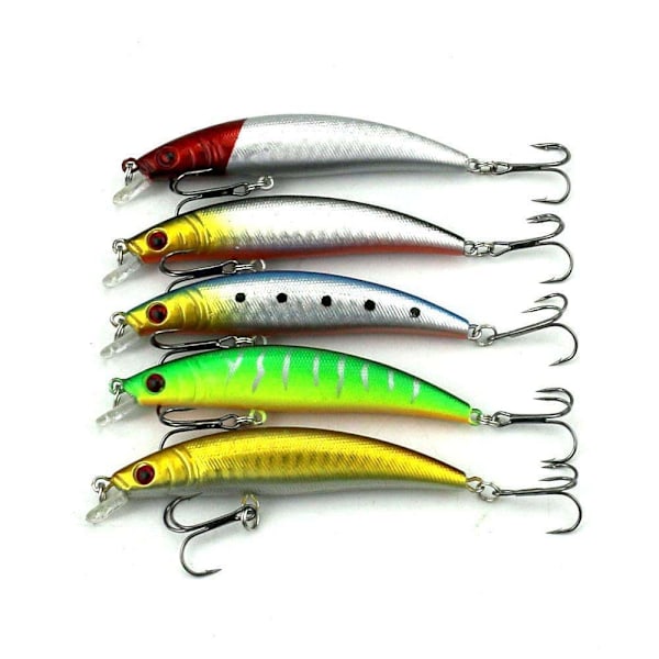 XJ-37-pack fiskedrag wobbler, Minnow blandat, Crankbait