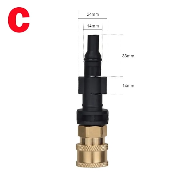 Paineenpesurin adapteri 1/4\" pikaliitin suuttimelle Karcher Bosch AR Blue LAVOR Interskol Nilfisk -malleille