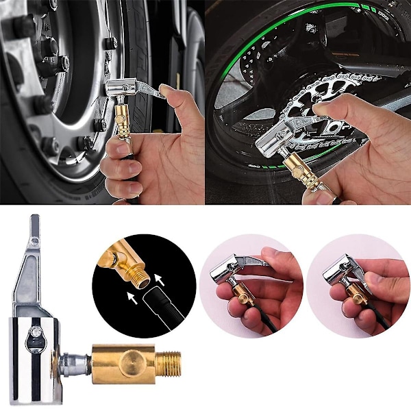 XJ-2 stk Dekkluftdyse med Lås, Metall Låsende Dekkluftdyse med Luftutblåsningsventil, 8 mm Standard